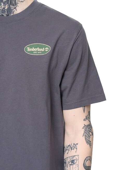 GAS STATION T-shirt &agrave; manches courtes, pur coton perle noircie - T-shirt