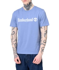 TIMBERLAND KENNEBEC RIVER LINEAR LOGO T-shirt en cotton bleu moyen - T-shirt - 4