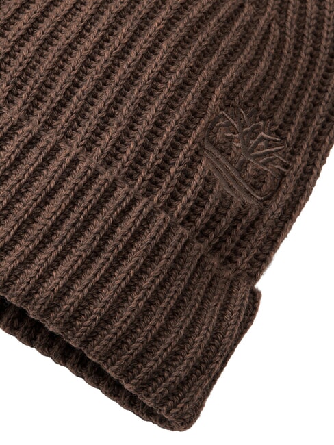 WOOL Chapeau en laine m&eacute;lang&eacute;e Chocolat - Bonnets