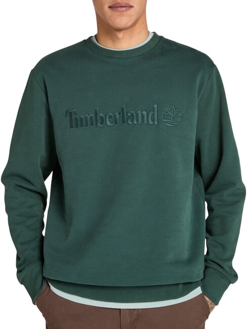 EMBROIDERY TONAL Sweat-shirt &agrave; col rond pignons verts - Pulls molletonn&eacute;s