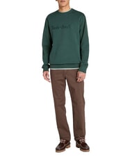 TIMBERLAND EMBROIDERY TONAL Sweat-shirt &agrave; col rond pignons verts - Pulls molletonn&eacute;s - 4