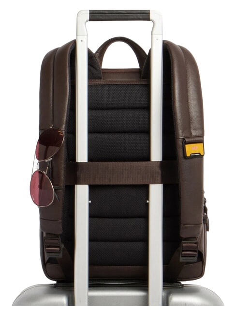 RUSSEL Sac &agrave; dos pour ordinateur portable 14 pouces, en cuir MORO - Sacs &agrave; dos pour ordinateur portable