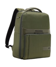 PIQUADRO WOLLEM Sac &agrave; dos en cuir et tissu, support ordinateur 14" VERT - Sacs &agrave; dos pour ordinateur portable - 2