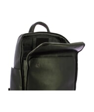 PIQUADRO BLACK SQUARE Sac &agrave; dos pour ordinateur portable 13 pouces, en cuir Noir - Sacs &agrave; dos pour ordinateur portable - 4
