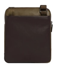 PIQUADRO BLACK SQUARE  Sac plat en cuir vert / marron fonc&eacute; - Sacs en Bandouli&egrave;res pour Homme - 3