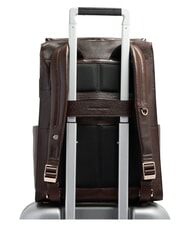 PIQUADRO PATRICIA Sac &agrave; dos en cuir pour ordinateur portable 15,6 pouces MARRON - Sacs pour Femme - 3
