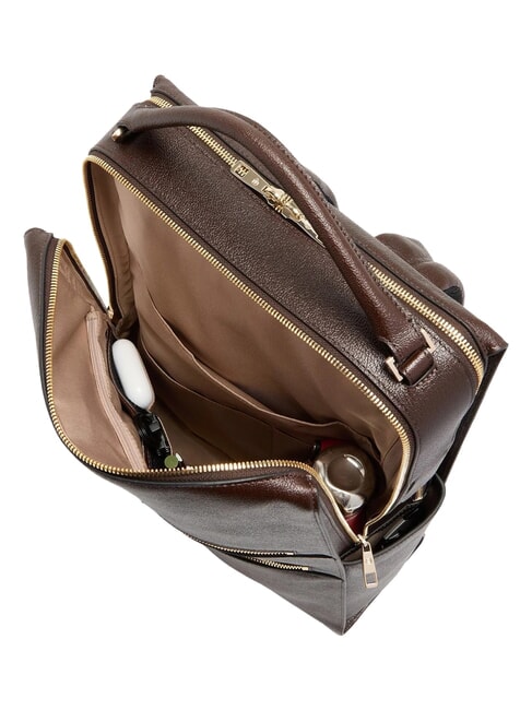 PATRICIA Sac &agrave; dos en cuir pour ordinateur portable 15,6 pouces MARRON - Sacs pour Femme