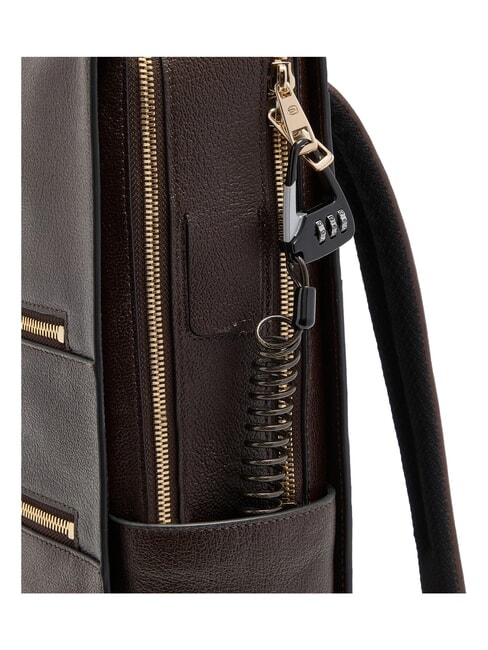 PATRICIA Sac &agrave; dos en cuir pour ordinateur portable 15,6 pouces MARRON - Sacs pour Femme
