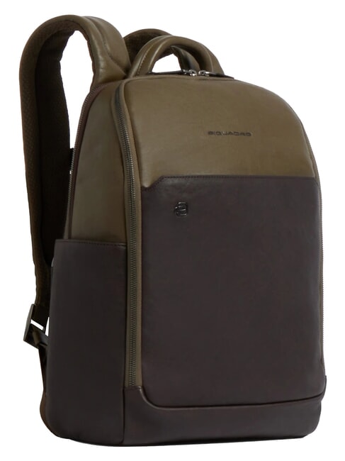 BLACK SQUARE  Sac &agrave; dos en cuir pour ordinateur portable 14 pouces vert / marron fonc&eacute; - Sacs &agrave; dos pour ordinateur portable