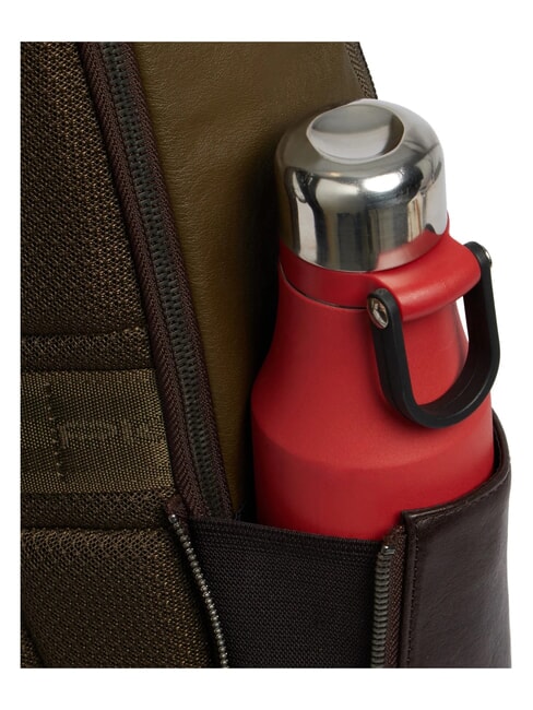 BLACK SQUARE  Sac &agrave; dos en cuir pour ordinateur portable 14 pouces vert / marron fonc&eacute; - Sacs &agrave; dos pour ordinateur portable