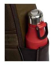 PIQUADRO BLACK SQUARE  Sac &agrave; dos en cuir pour ordinateur portable 14 pouces vert / marron fonc&eacute; - Sacs &agrave; dos pour ordinateur portable - 5