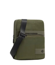 PIQUADRO WOLLEM Sac iPad mini en tissu et cuir VERT - Sacs en Bandouli&egrave;res pour Homme - 2