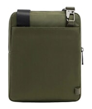 PIQUADRO WOLLEM Sac iPad mini en tissu et cuir VERT - Sacs en Bandouli&egrave;res pour Homme - 3