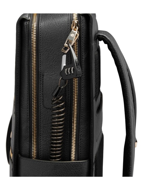 PATRICIA Sac &agrave; dos en cuir pour ordinateur portable 15,6 pouces Noir - Sacs pour Femme