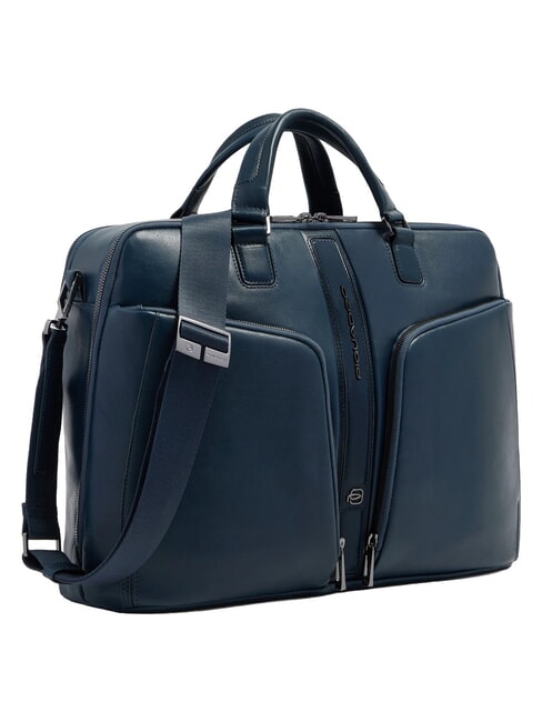 W143 &Eacute;tui en cuir pour ordinateur portable 15,6 pouces bleu - Porte Documents Travail