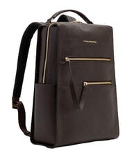 PIQUADRO W140 Sac &agrave; dos en cuir pour ordinateur portable 14 pouces pour femme MARRON - Sacs &agrave; dos pour ordinateur portable - 2
