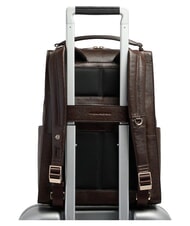 PIQUADRO W140 Sac &agrave; dos en cuir pour ordinateur portable 14 pouces pour femme MARRON - Sacs &agrave; dos pour ordinateur portable - 3