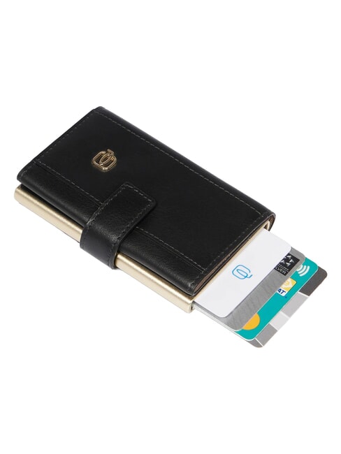 CIRCLE porte-cartes en cuir Noir - Portefeuilles Homme