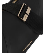 PIQUADRO CIRCLE Sac bandouli&egrave;re en cuir Noir - Sacs pour Femme - 4