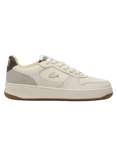 L001 SET Baskets &eacute;teint blanc/khk - Chaussures Homme