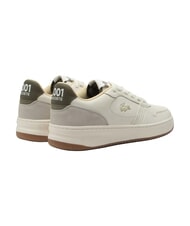 LACOSTE L001 SET Baskets &eacute;teint blanc/khk - Chaussures Homme - 3