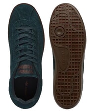 LACOSTE BASESHOT Baskets en cuir vert fonc&eacute;/gomme fonc&eacute;e - Chaussures Homme - 3