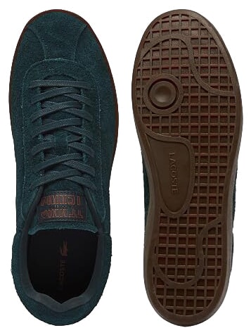BASESHOT Baskets en cuir vert fonc&eacute;/gomme fonc&eacute;e - Chaussures Homme