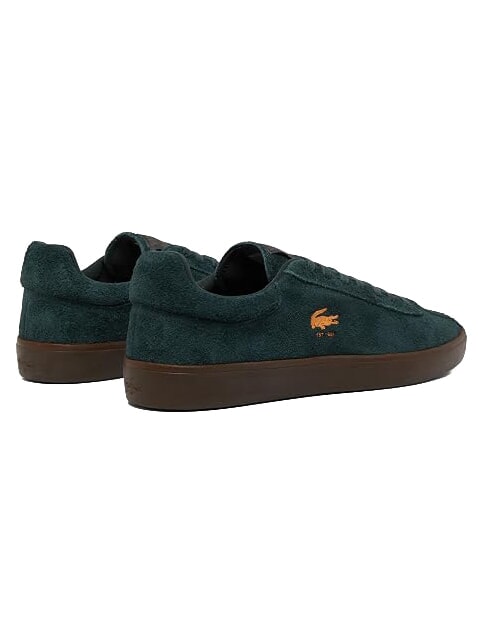 BASESHOT Baskets en cuir vert fonc&eacute;/gomme fonc&eacute;e - Chaussures Homme