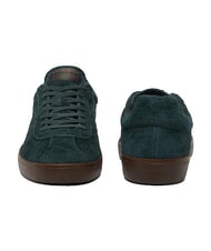 LACOSTE BASESHOT Baskets en cuir vert fonc&eacute;/gomme fonc&eacute;e - Chaussures Homme - 5