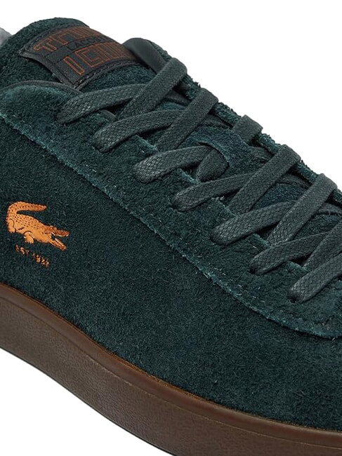 BASESHOT Baskets en cuir vert fonc&eacute;/gomme fonc&eacute;e - Chaussures Homme