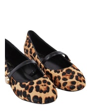 GAUD&Igrave; GYPSY PONY HAIR MACULA ballerines en cuir bronzage - Chaussures Femme - 5