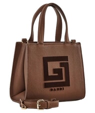 GAUD&Igrave; EMILY FLOCK Mini sac cabas avec logo et bandouli&egrave;re chocolat - Sacs pour Femme - 2