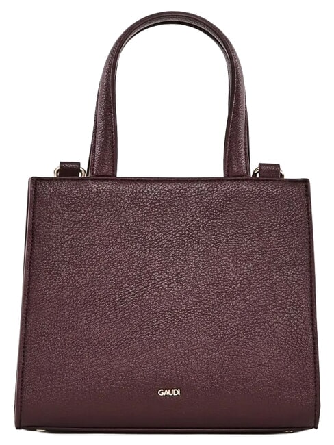 EMILY FLOCK Mini sac cabas avec logo et bandouli&egrave;re Bourgogne - Sacs pour Femme