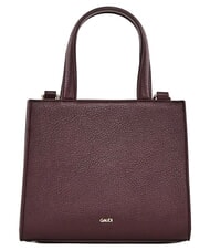 GAUD&Igrave; EMILY FLOCK Mini sac cabas avec logo et bandouli&egrave;re Bourgogne - Sacs pour Femme - 3