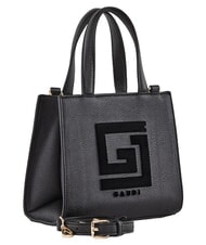 GAUD&Igrave; EMILY FLOCK Mini sac cabas avec logo et bandouli&egrave;re NOIR - Sacs pour Femme - 2