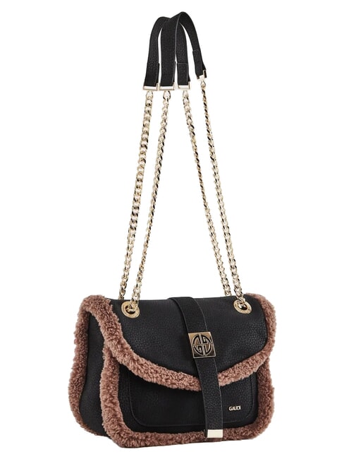 LYNN Mini sac avec bandouli&egrave;re cha&icirc;ne NOIR - Sacs pour Femme