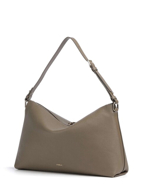 DEBBY Sac bandouli&egrave;re en cuir gris boueux - Sacs pour Femme