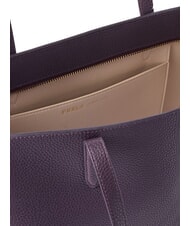 FURLA AVA Grand sac de courses en cuir floraison hivernale + coton g int. - Sacs pour Femme - 3