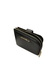 COCCINELLE METALLIC SOFT Mini portefeuille en cuir Noir - Portefeuilles Femme - 3
