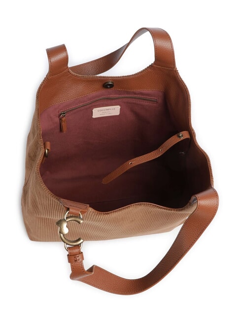 C-EASY CORDURO sac cabas bandouli&egrave;re en cuir Cognac - Sacs pour Femme