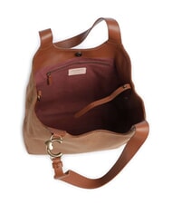 COCCINELLE C-EASY CORDURO sac cabas bandouli&egrave;re en cuir Cognac - Sacs pour Femme - 5