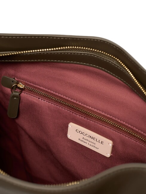 LIZZIE sac cabas bandouli&egrave;re en cuir boue - Sacs pour Femme