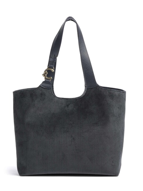 C-EASY CORDURO sac cabas bandouli&egrave;re en cuir bleu nuit - Sacs pour Femme