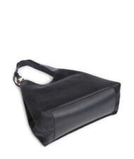 COCCINELLE C-EASY CORDURO sac cabas bandouli&egrave;re en cuir bleu nuit - Sacs pour Femme - 4