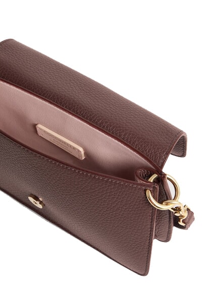 C-ME Sac en cuir martel&eacute; &agrave; rabat baie - Sacs pour Femme