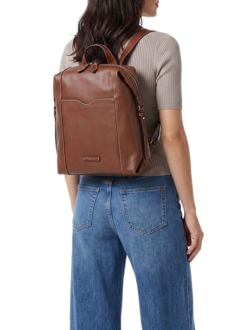 GEMMA Sac &agrave; dos en cuir MARRON - Sacs pour Femme