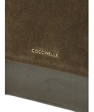 COCCINELLE STG CAMPUS WAXED SUEDE sac bandouli&egrave;re boue - Sacs pour Femme - 3