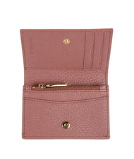 COCCINELLE METALLIC SOFT Portefeuille compact en cuir Rose d'hiver - Portefeuilles Femme - 2