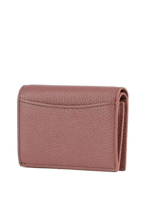 METALLIC SOFT Portefeuille compact en cuir Rose d'hiver - Portefeuilles Femme