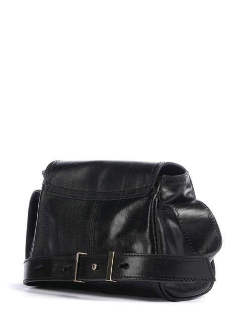 FLORA Mini sac bandouli&egrave;re en cuir black Gold - Sacs pour Femme